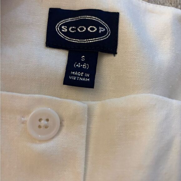 Scoop Longline Linen Blend Vest Sz Small Winter white - Picture 3 of 6